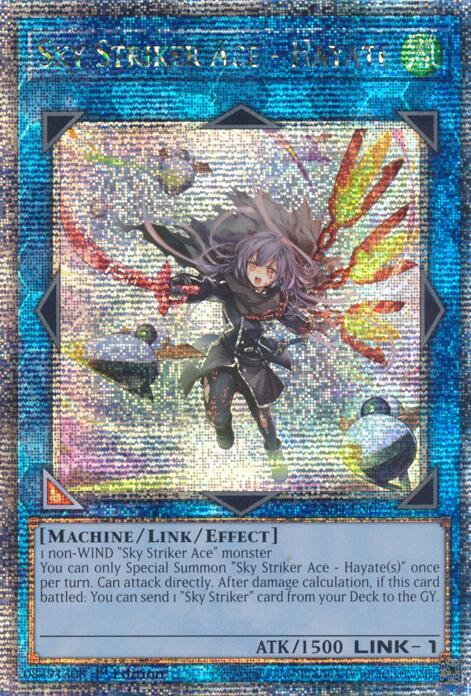 Sky Striker Ace - Hayate (New Art) - RA04-EN073 - Quarter Century Secret Rare - 1st Edition
