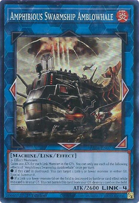 Amphibious Swarmship Amblowhale - RA04-EN077 - Super Rare - 1st Edition