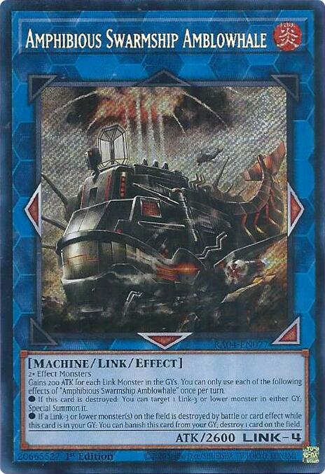 Amphibious Swarmship Amblowhale - RA04-EN077 - Secret Rare - 1st Edition