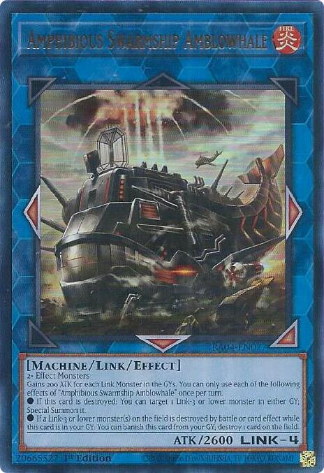 Amphibious Swarmship Amblowhale - RA04-EN077 - Ultra Rare - 1st Edition