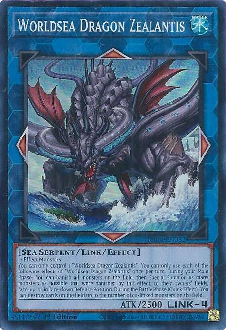 Worldsea Dragon Zealantis - RA04-EN082 - Super Rare - 1st Edition