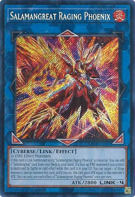 Salamangreat Raging Phoenix - RA04-EN083 - Secret Rare - 1st Edition