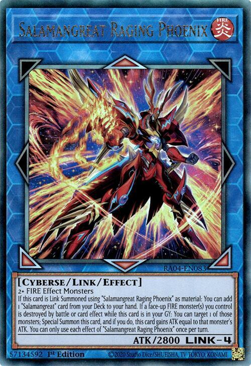 Salamangreat Raging Phoenix - RA04-EN083 - Ultimate Rare - 1st Edition