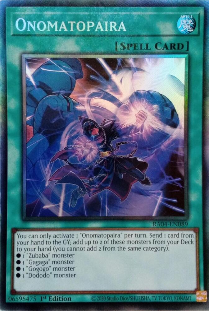 Onomatopaira - RA04-EN089 - Collectors Rare - 1st Edition
