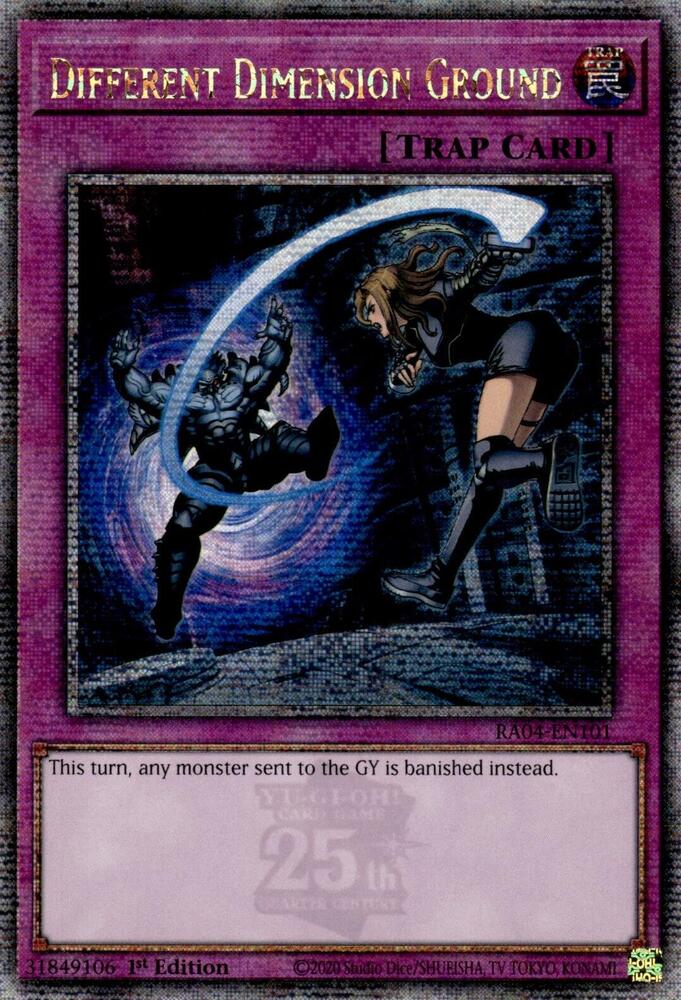 Different Dimension Ground - RA04-EN101 - Quarter Century Secret Rare - 1st Edition