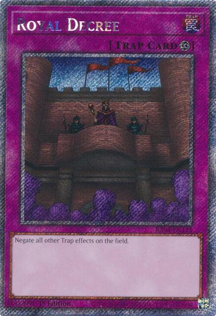 Royal Decree - RA04-EN113 - Platinum Secret Rare - 1st Edition