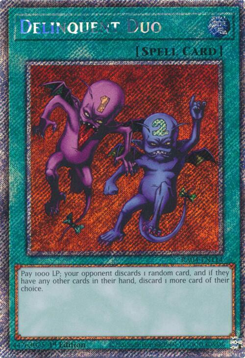 Delinquent Duo - RA04-EN114 - Platinum Secret Rare - 1st Edition