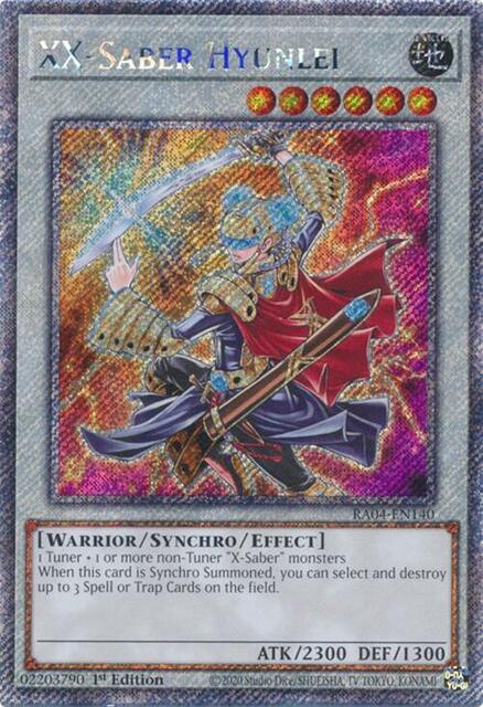 XX-Saber Hyunlei - RA04-EN140 - Platinum Secret Rare - 1st Edition