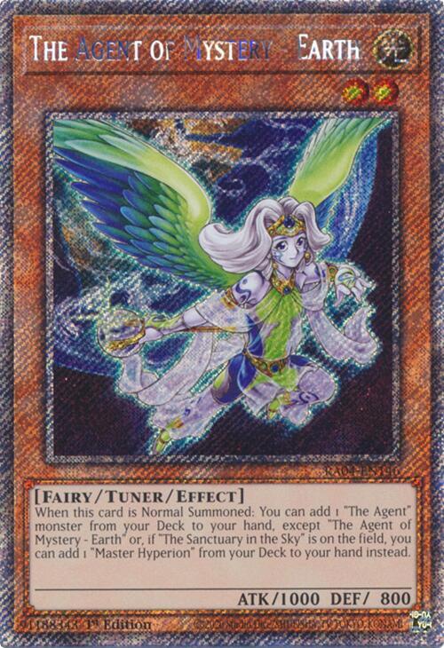 The Agent of Mystery - Earth - RA04-EN146 - Platinum Secret Rare - 1st Edition