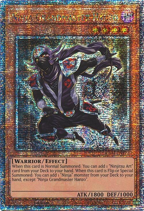 Ninja Grandmaster Hanzo - RA04-EN173 - Quarter Century Secret Rare - 1st Edition