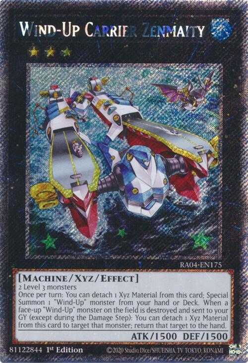Wind-Up Carrier Zenmaity - RA04-EN175 - Platinum Secret Rare - 1st Edition