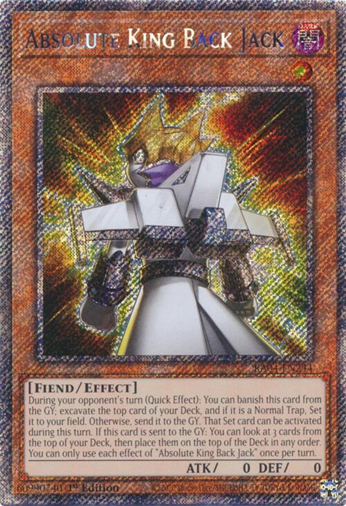 Absolute King Back Jack - RA04-EN244 - Platinum Secret Rare - 1st Edition