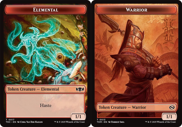 Elemental (0017) // Warrior Double-Sided Token