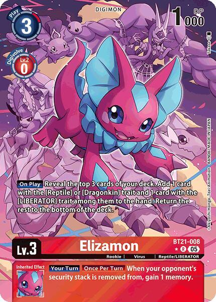 Elizamon (Alternate Art) - BT21-008 - R - Foil