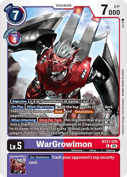 WarGrowlmon - BT21-076 - U