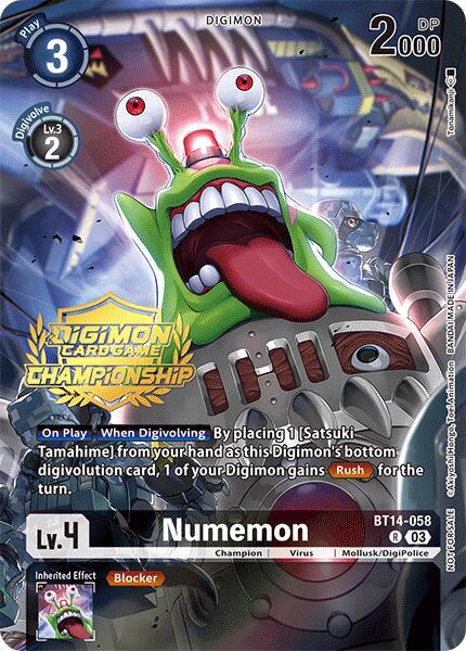 Numemon (Championship 2024 Tamers Pack) - BT14-058 - R - Foil