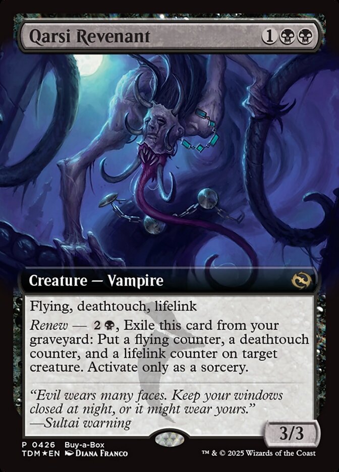 Qarsi Revenant - Foil - Extended Art - Buy-A-Box Promo