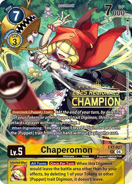 Chaperomon (2025 Regionals Champion) - EX7-027 - R - Foil