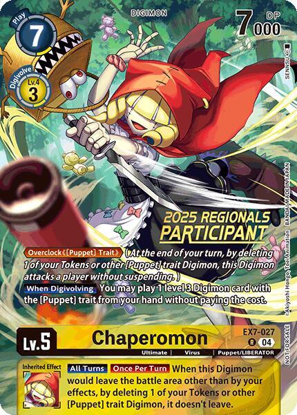 Chaperomon (2025 Regionals Participant) - EX7-027 - R - Foil
