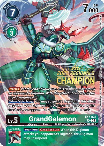 GrandGalemon (2025 Regionals Champion) - EX7-034 - R - Foil