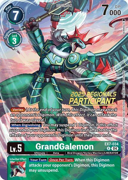 GrandGalemon (2025 Regionals Participant) - EX7-034 - R - Foil