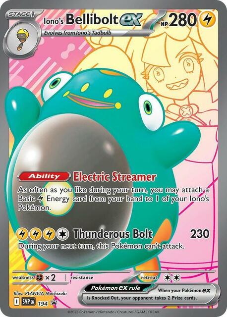 Iono's Bellibolt ex - SVP194 - SVP Black Star Promos