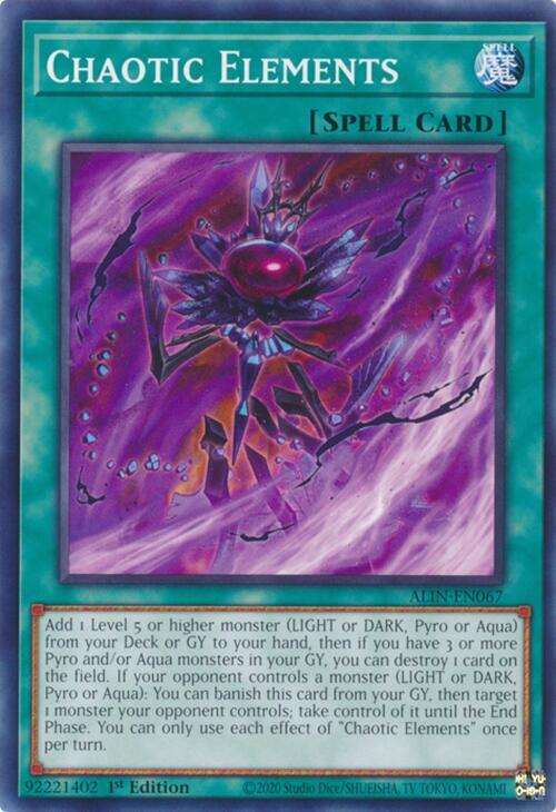 Chaotic Elements - ALIN-EN067 - Common - 1st Edition