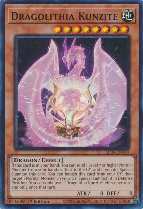 Dragolithia Kunzite - ALIN-EN100 - Super Rare - 1st Edition