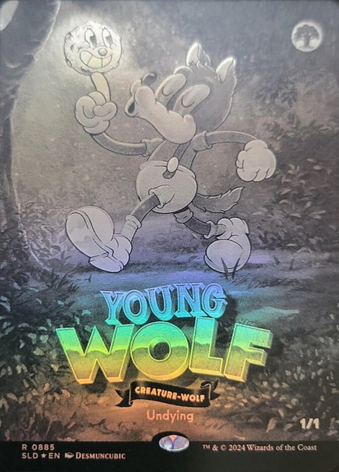 Young Wolf - Black & White Foil