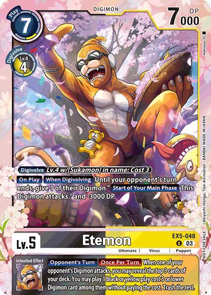 Etemon (Regulation Battle Vol. 1) - EX5-048 - U - Foil