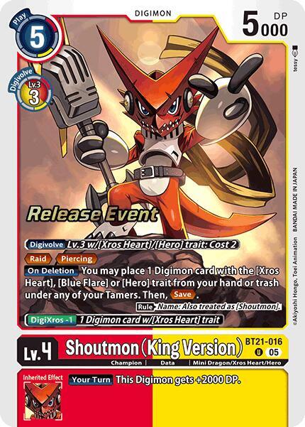 Shoutmon (King Version) - BT21-016 - U - Foil