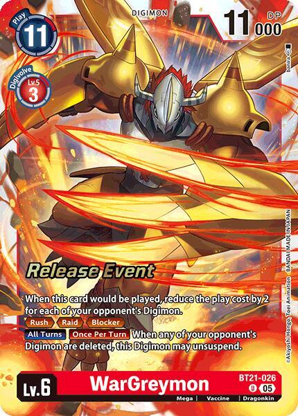 WarGreymon - BT21-026 - U - Release Event Foil