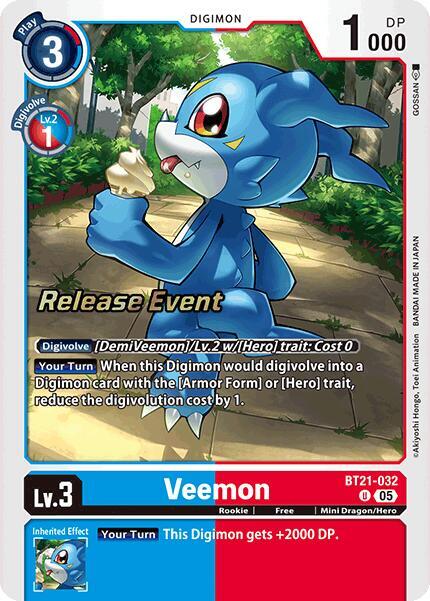 Veemon - BT21-032 - U - Release Event Foil