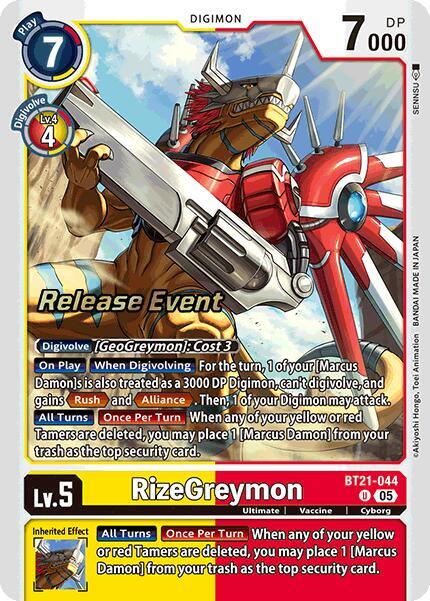RizeGreymon - BT21-044 - U - Release Event Foil