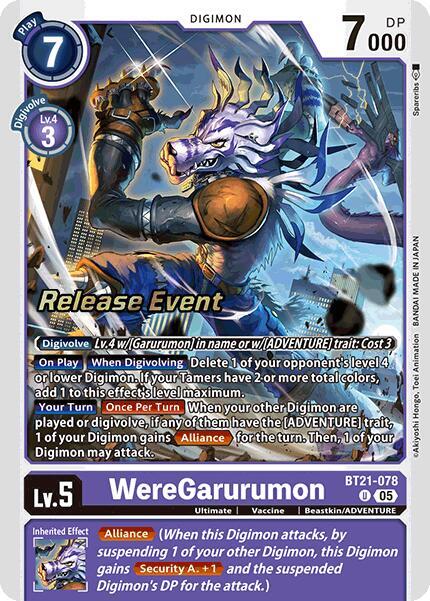 WereGarurumon - BT21-078 - U - Release Event Foil