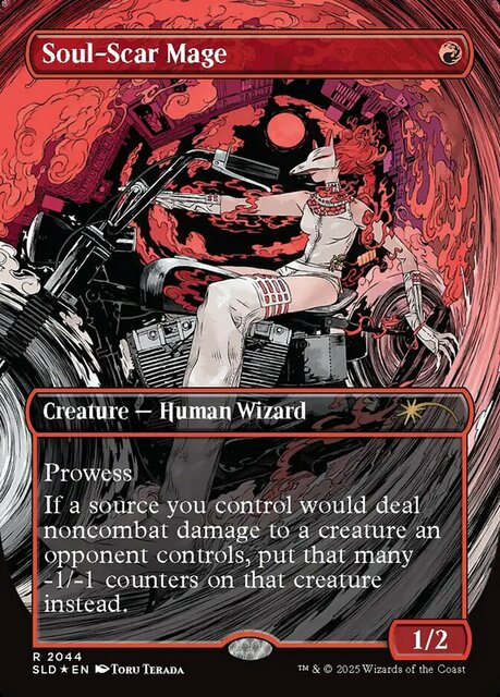 Soul-Scar Mage - Foil (SLD)(2044)(Borderless)(Raised Foil)