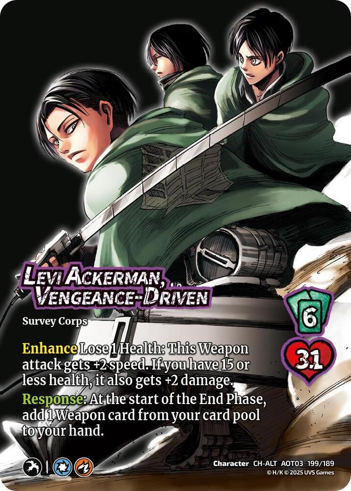 Levi Ackerman, Vengeance-Driven (Alternate Art) - Foil