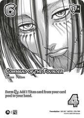 Command of the Founder (Alternate Art) - Foil