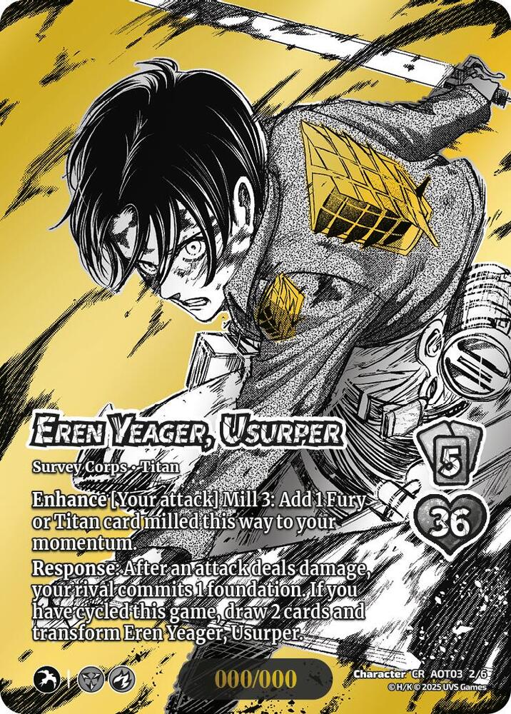 Eren Yeager, Usurper (Chrome Rare) - Foil