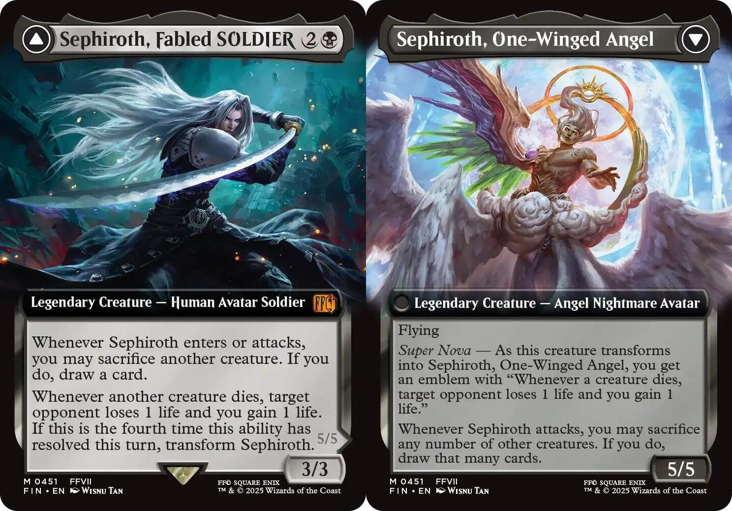 Sephiroth, Fabled SOLDIER // Sephiroth, One-Winged Angel - Extended Art