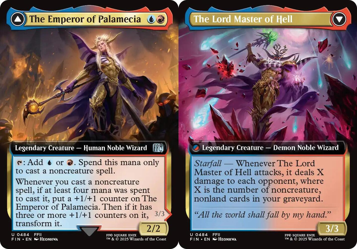 The Emperor of Palamecia // The Lord Master of Hell - Foil - Extended Art