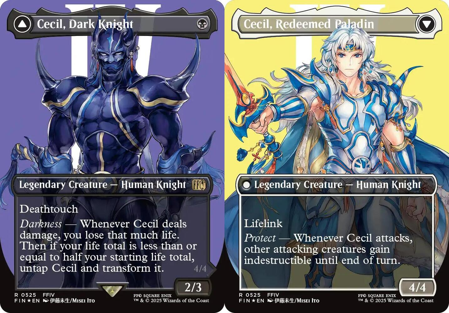 Cecil, Dark Knight // Cecil, Redeemed Paladin - Surge Foil - Borderless