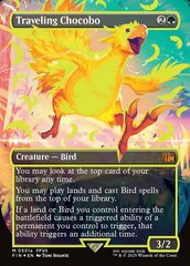 Traveling Chocobo - Foil - Borderless - Neon Ink Yellow