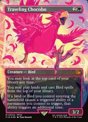 Traveling Chocobo - Foil - Borderless - Neon Ink Pink