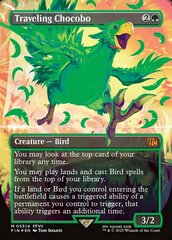 Traveling Chocobo - Foil - Borderless - Neon Ink Green