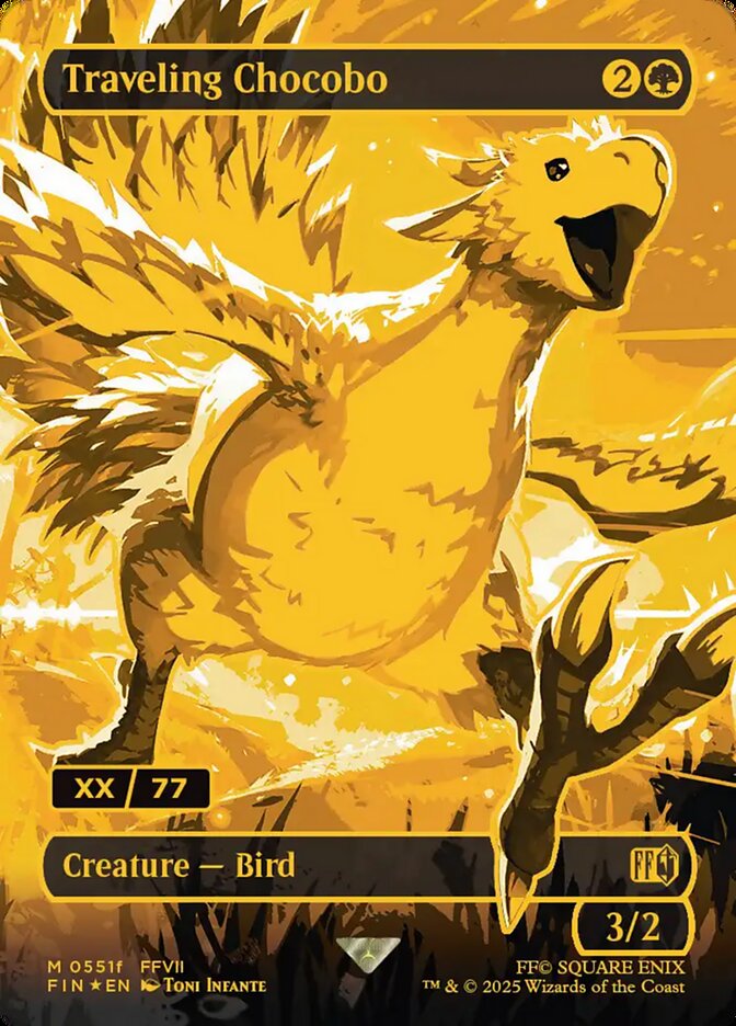 Traveling Chocobo - Foil - Borderless - Serial Numbered