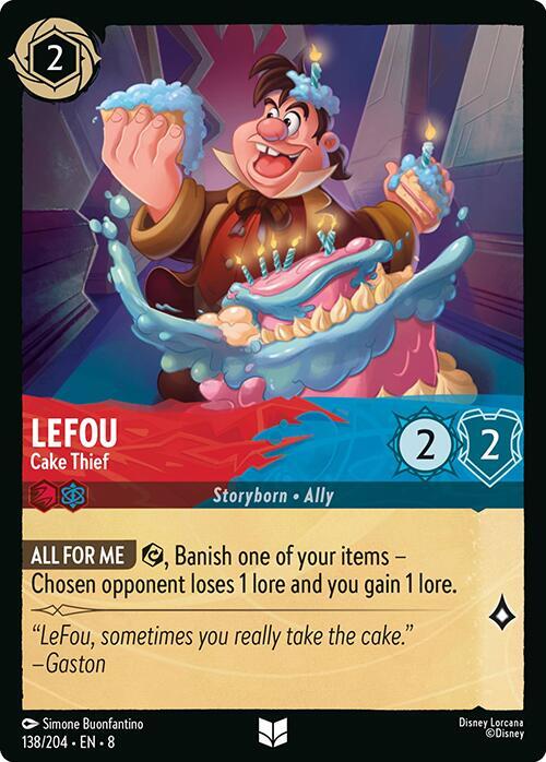 LeFou - Cake Thief - 138/204 - Uncommon - Cold Foil