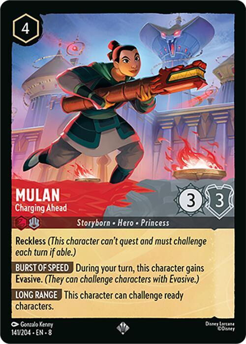 Mulan - Charging Ahead - 141/204 - Super Rare