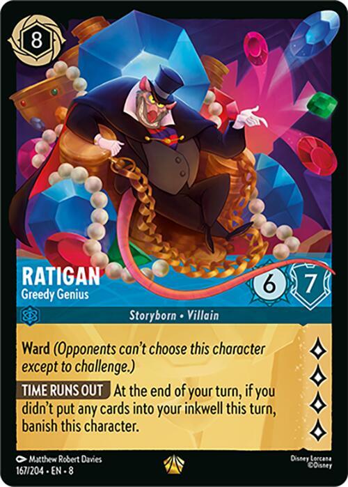 Ratigan - Greedy Genius - 167/204 - Legendary - Cold Foil