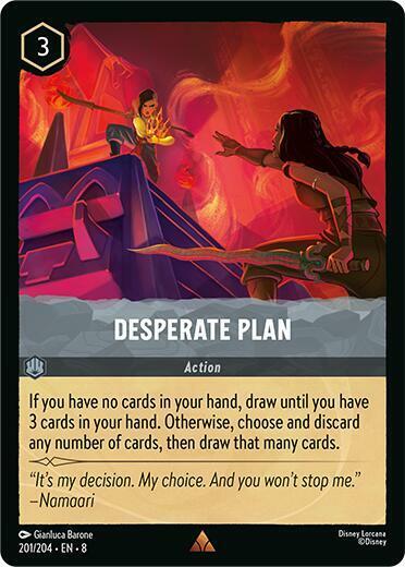 Desperate Plan - 201/204 - Rare - Cold Foil